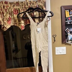 Forever 21 Cream Jumpsuit